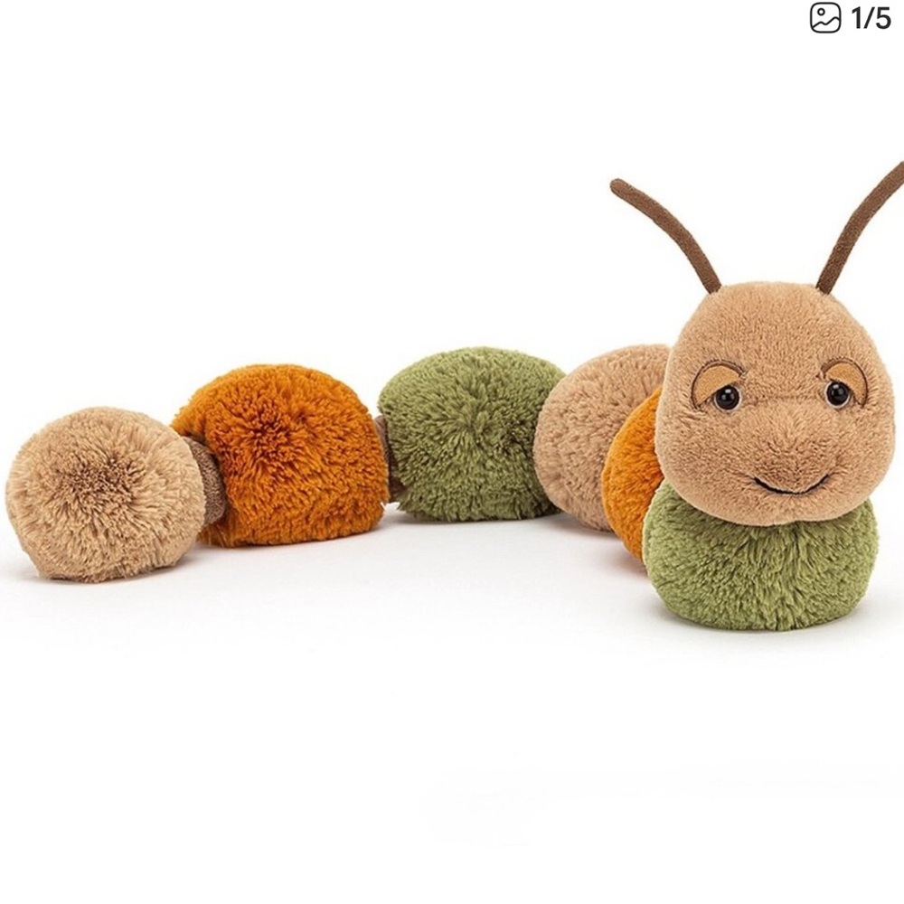 Jellycat RARE Figgy Caterpillar Stuffed Animal 🐛